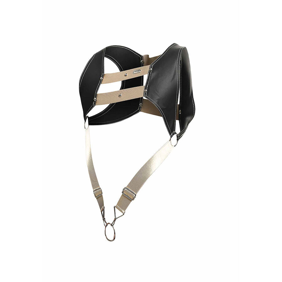 MOB - DNGEON HARNESS WITH GOLDEN PENIS RING ONE SIZE - My naughty haven #