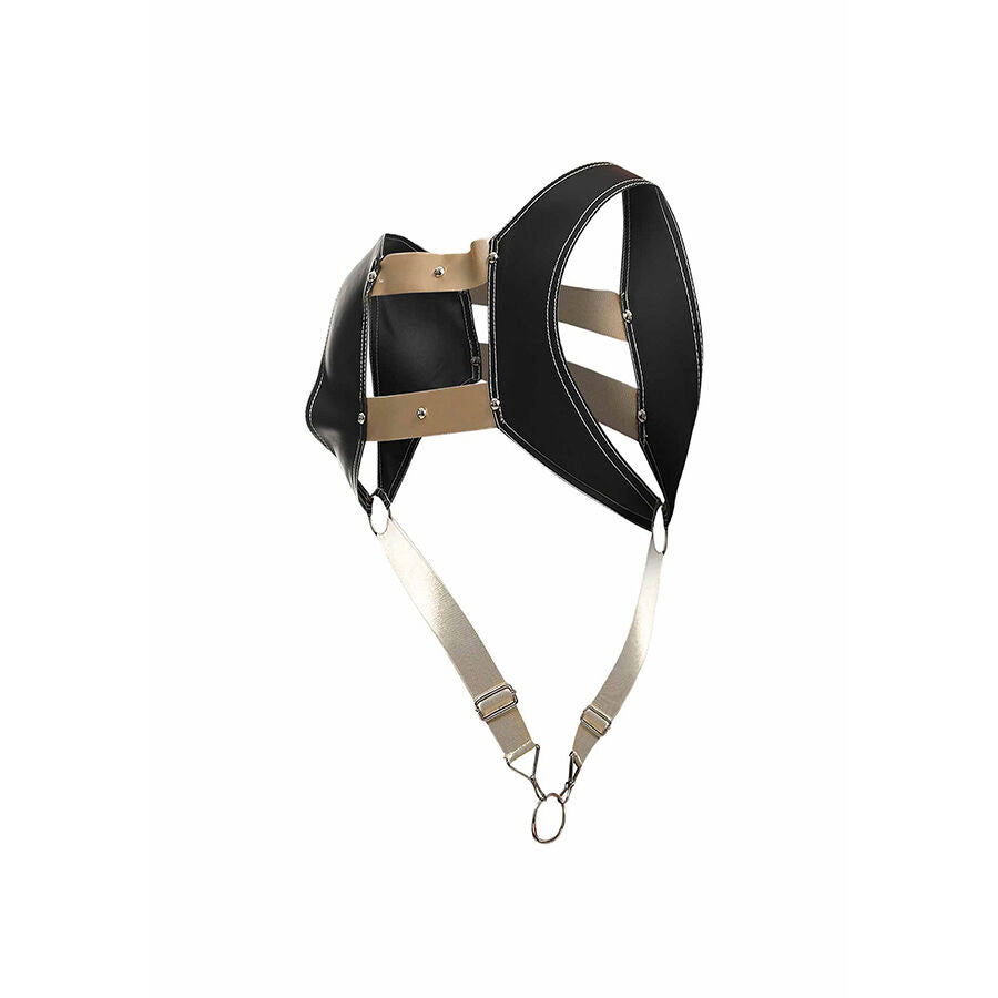 MOB - DNGEON HARNESS WITH GOLDEN PENIS RING ONE SIZE - My naughty haven #