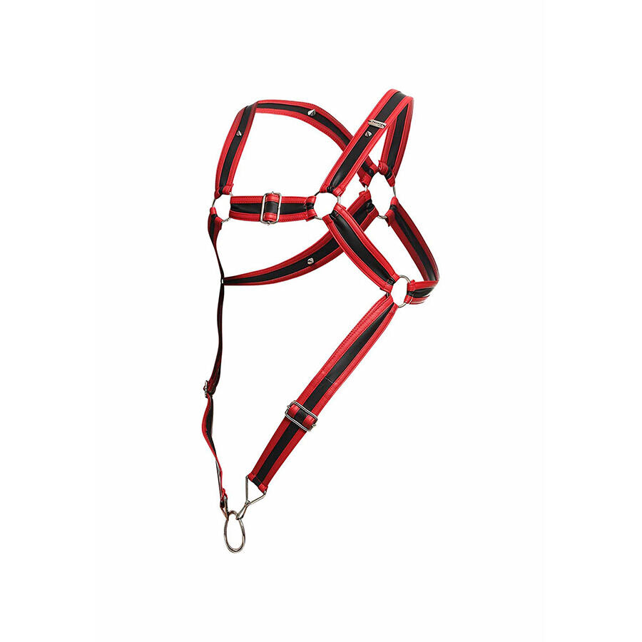MOB - DNGEON RED CROSSED PENIS HARNESS ONE SIZE - My naughty haven #