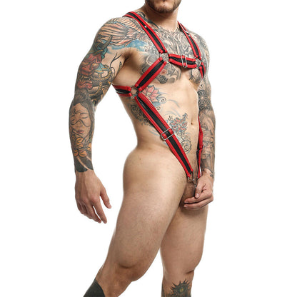MOB - DNGEON RED CROSSED PENIS HARNESS ONE SIZE - My naughty haven #