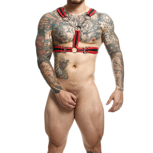 MOB - DNGEON RED HARNESS WITH CHAINS ONE SIZE - My naughty haven #
