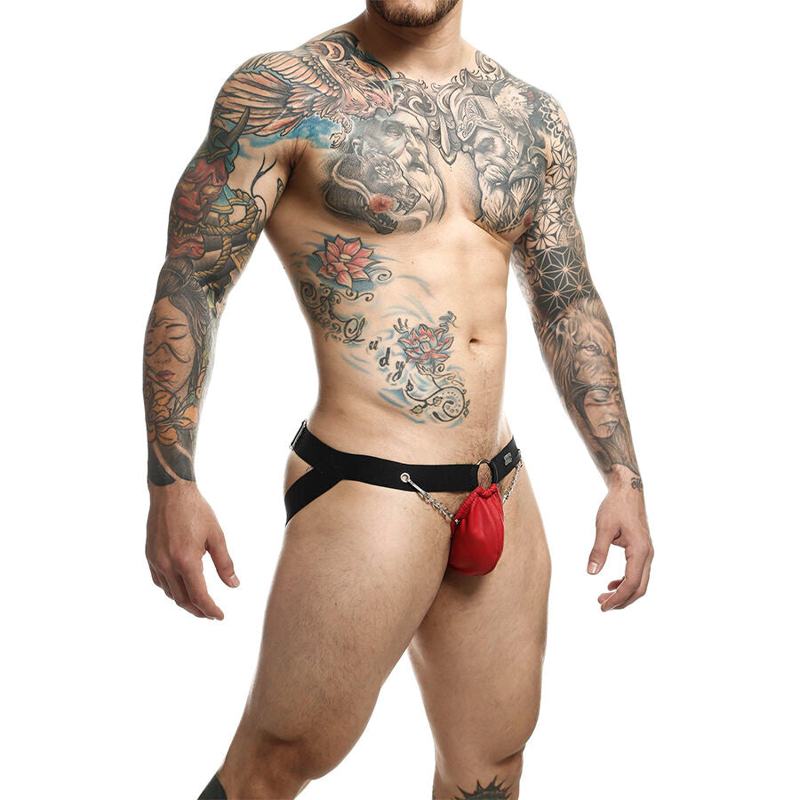 MOB - DNGEON RED JOCKSTRAP WITH CHAINS ONE SIZE - My naughty haven #