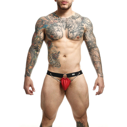 MOB - DNGEON RED JOCKSTRAP WITH CHAINS ONE SIZE - My naughty haven #