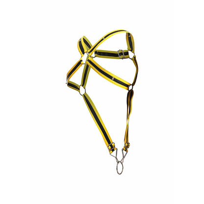 MOB - DNGEON YELLOW CROSSED PENIS HARNESS ONE SIZE - My naughty haven #