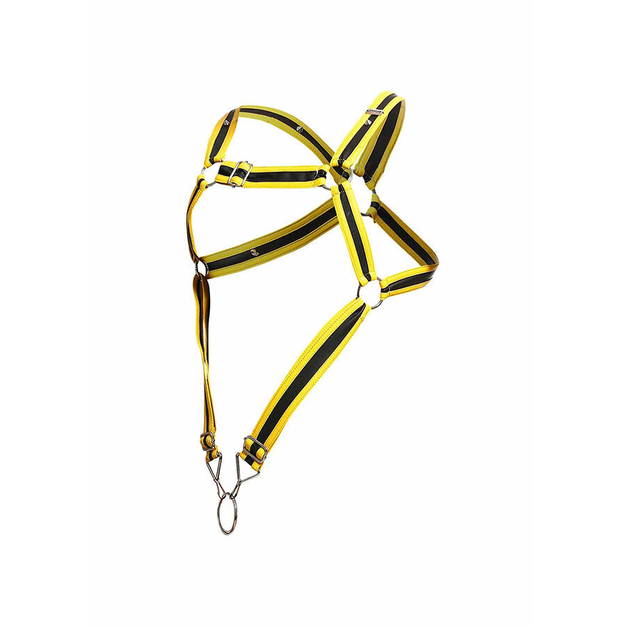 MOB - DNGEON YELLOW CROSSED PENIS HARNESS ONE SIZE - My naughty haven #