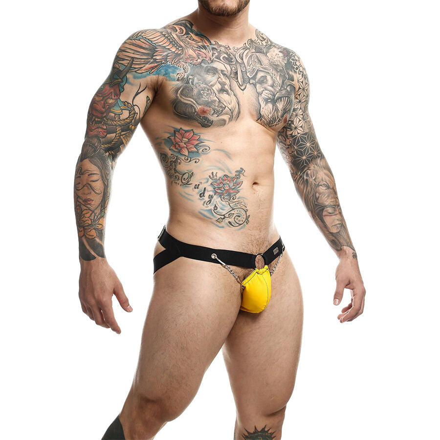 MOB - DNGEON YELLOW JOCKSTRAP WITH CHAINS ONE SIZE - My naughty haven #