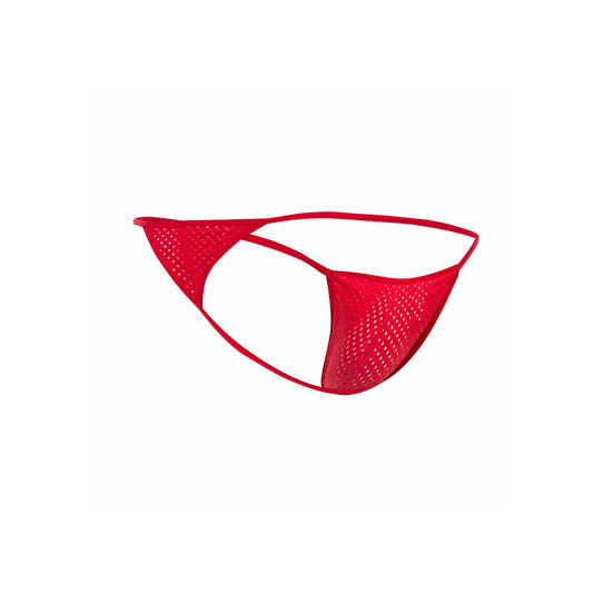 MOB - RED MICROFIBER V-STRING SIZE L/XL - My naughty haven #