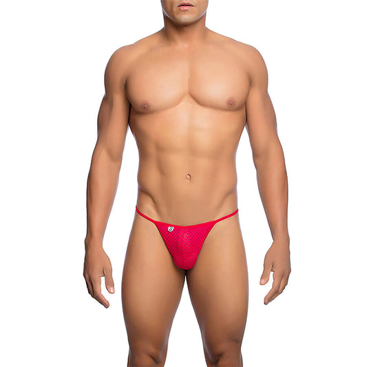 MOB - RED MICROFIBER V-STRING SIZE L/XL - My naughty haven #