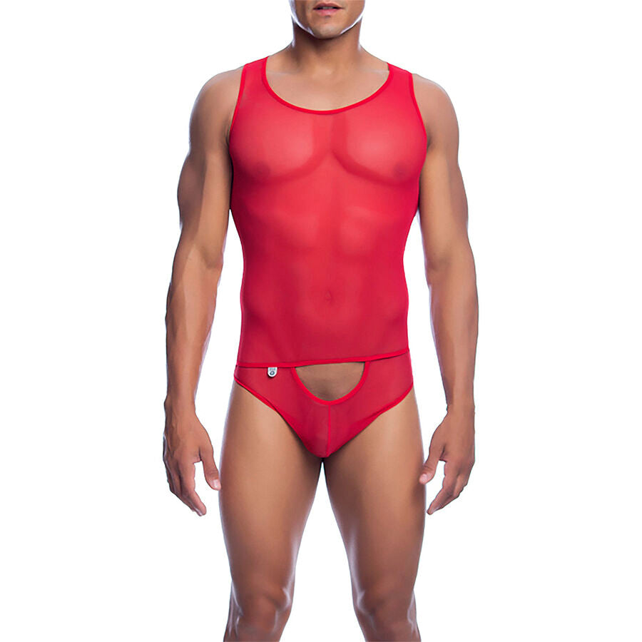 MOB - RED TRANSPARENT BODYSHEER SIZE L/XL - My naughty haven #