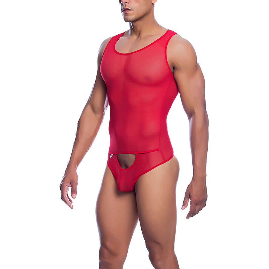 MOB - RED TRANSPARENT BODYSHEER SIZE L/XL - My naughty haven #