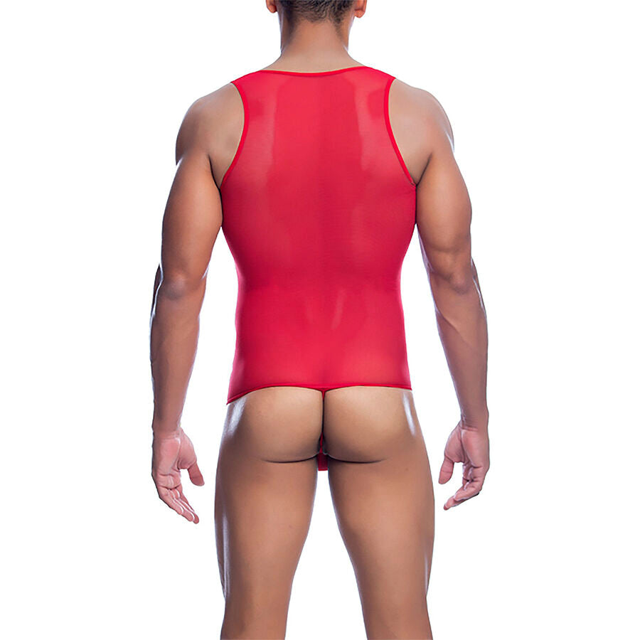 MOB - RED TRANSPARENT BODYSHEER SIZE L/XL - My naughty haven #
