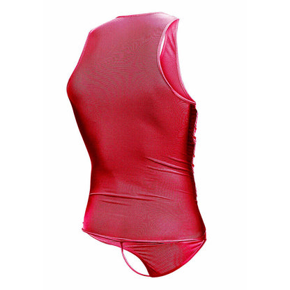 MOB - RED TRANSPARENT BODYSHEER SIZE L/XL - My naughty haven #