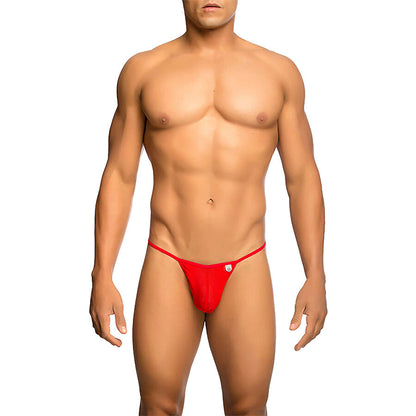 MOB - TRANSPARENT RED T-SHAPED THONG SIZE L/XL - My naughty haven #