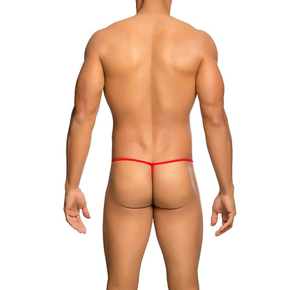 MOB - TRANSPARENT RED T-SHAPED THONG SIZE L/XL - My naughty haven #