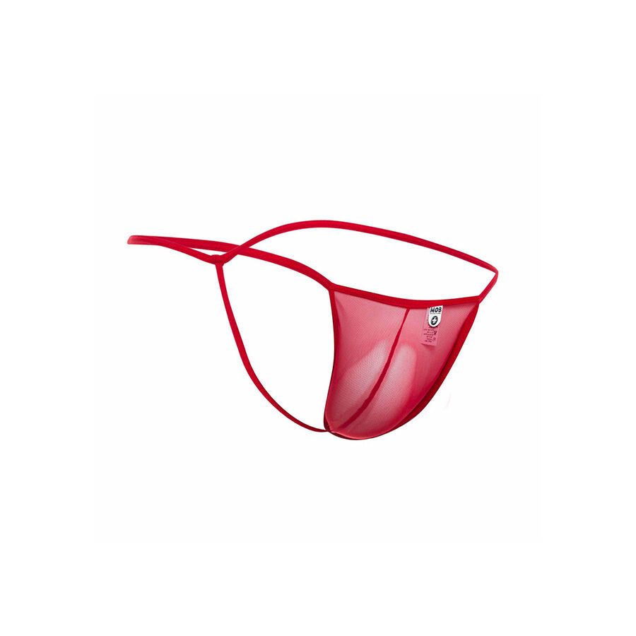 MOB - TRANSPARENT RED T-SHAPED THONG SIZE L/XL - My naughty haven #