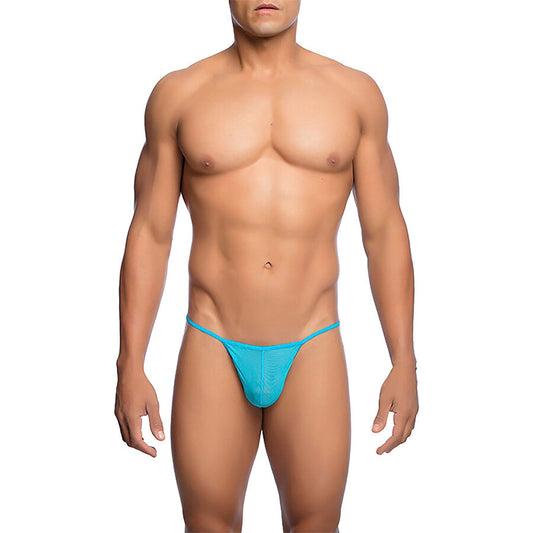 MOB - TRANSPARENT T-SHAPED THONG AQUA SIZE L/XL - My naughty haven #