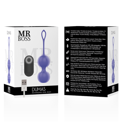 MR BOSS - DUMAS VIBRATING KEGEL BEADS REMOTE CONTROL - My naughty haven #