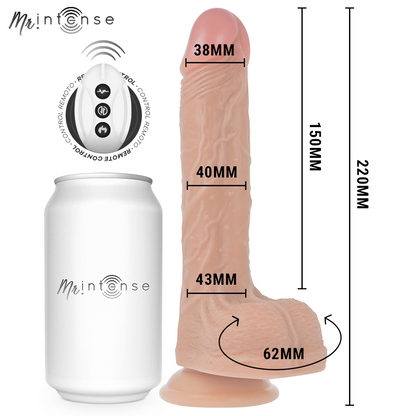 MR INTENSE - BALDWIN REALISTIC MULTIFUNCTIONAL WITH VIBRATION, UP AND DOWN REMOTE CONTROL, 22 CM - OR - 4 CM - My naughty haven #