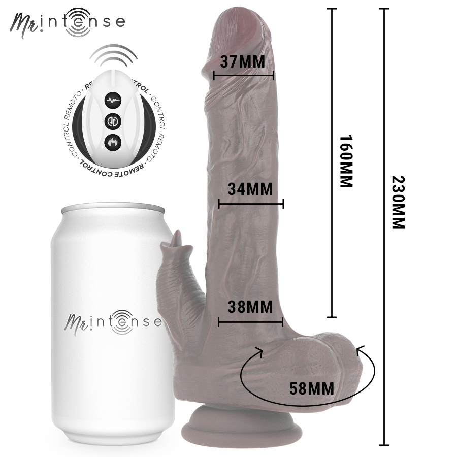 MR INTENSE - MORGAN REALISTIC MULTIFUNCTION DOLL WITH VIBRATION AND UP AND DOWN REMOTE CONTROL 23 CM -O- 3.5 CM - My naughty haven #