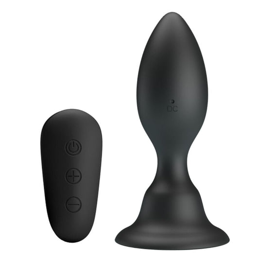 MR PLAY - ANAL PLUG WITH VIBRATION BLACK REMOTE CONTROL - My naughty haven #