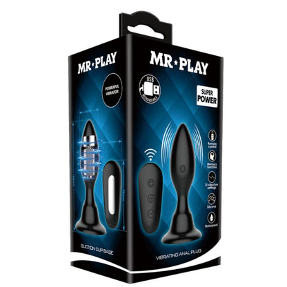 MR PLAY - ANAL PLUG WITH VIBRATION BLACK REMOTE CONTROL - My naughty haven #