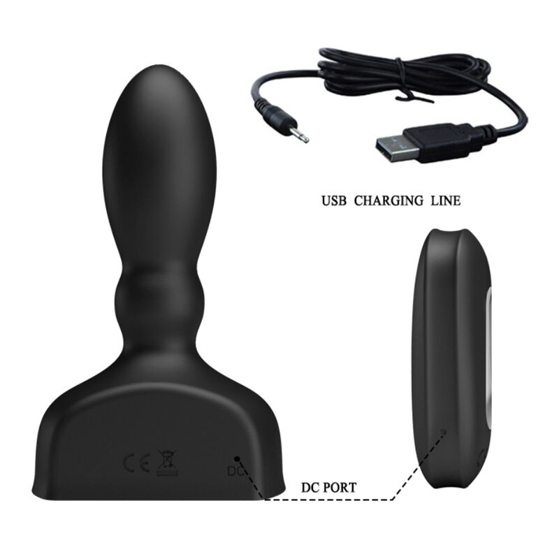 MR PLAY - BLACK INFLATABLE ANAL PLUG REMOTE CONTROL - My naughty haven #