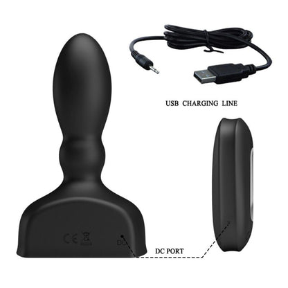 MR PLAY - BLACK INFLATABLE ANAL PLUG REMOTE CONTROL - My naughty haven #