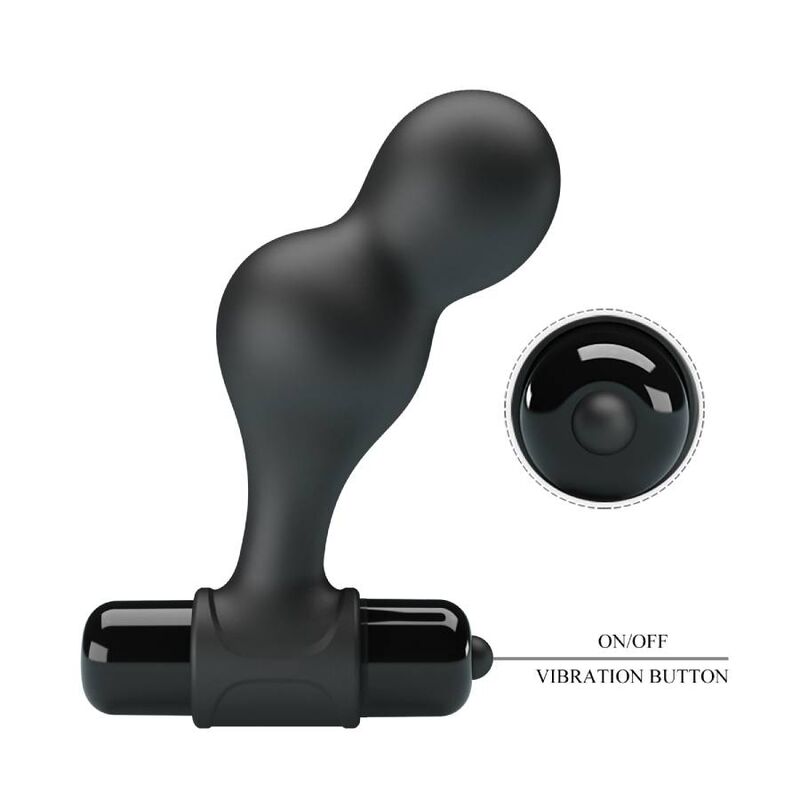 MR PLAY - BLACK SILICONE VIBRATOR ANAL PLUG - My naughty haven #