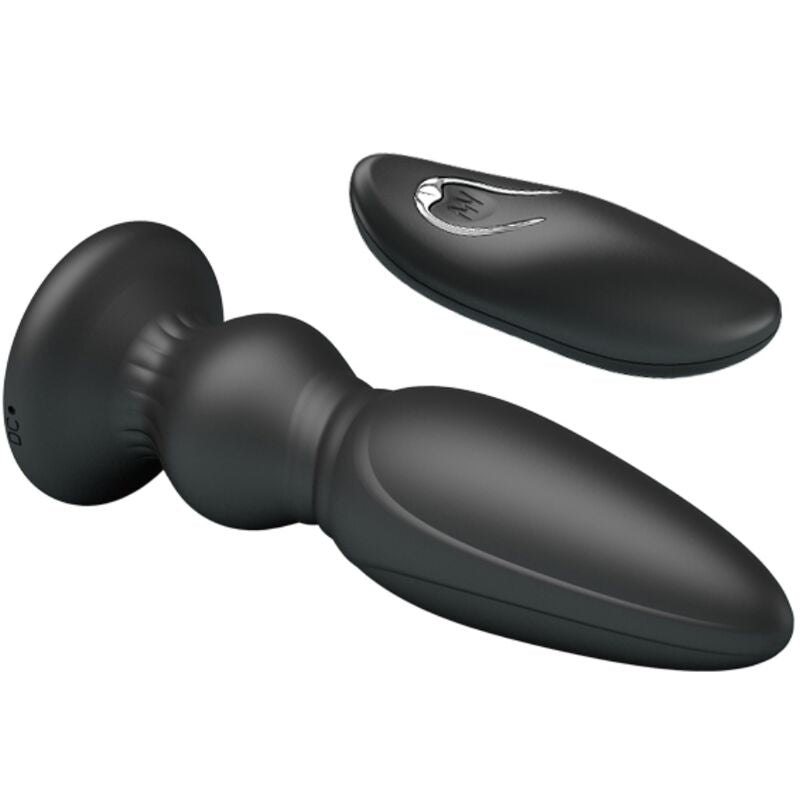 MR PLAY - POWERFUL VIBRATOR REMOTE CONTROL ANAL PLUG BLACK - My naughty haven #