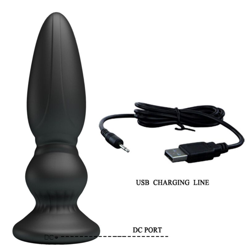 MR PLAY - POWERFUL VIBRATOR REMOTE CONTROL ANAL PLUG BLACK - My naughty haven #