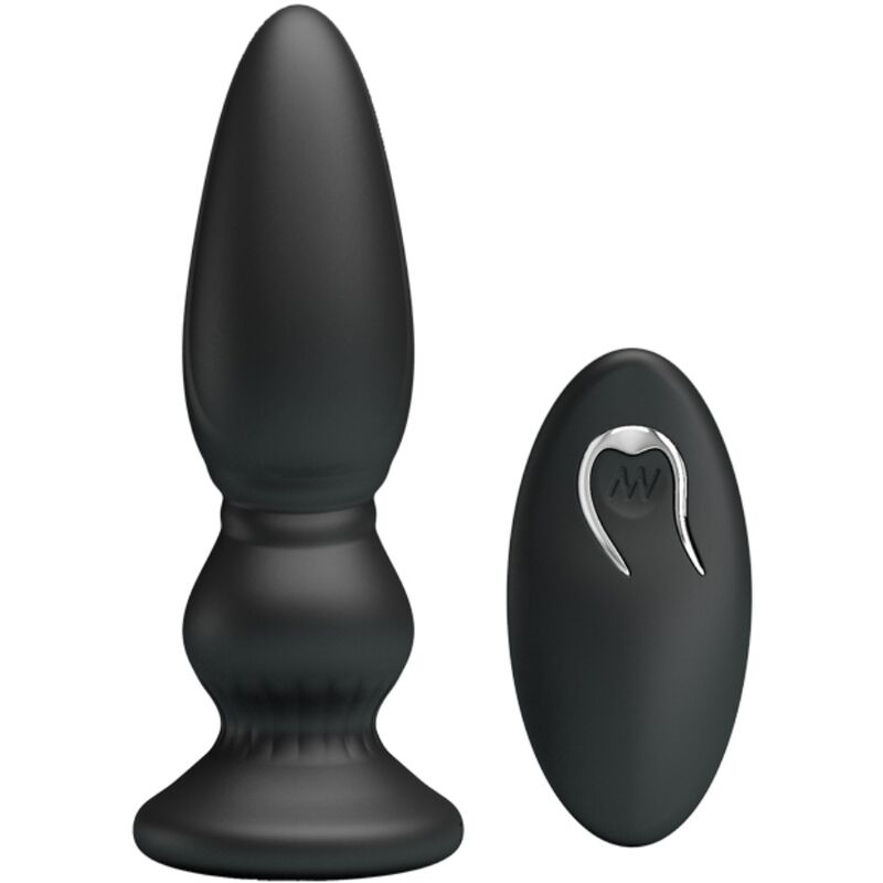 MR PLAY - POWERFUL VIBRATOR REMOTE CONTROL ANAL PLUG BLACK - My naughty haven #