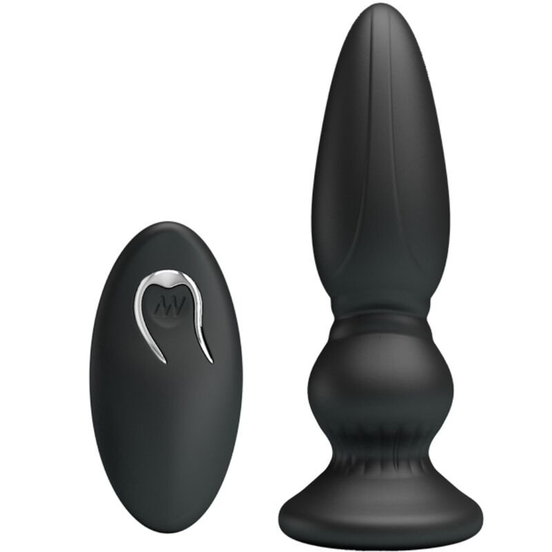 MR PLAY - POWERFUL VIBRATOR REMOTE CONTROL ANAL PLUG BLACK - My naughty haven #