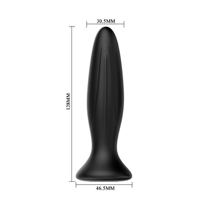 MR PLAY - RECHARGEABLE BLACK VIBRATOR ANAL PLUG - My naughty haven #