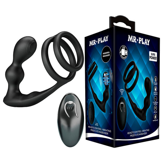 MR PLAY - VIBRATING ANAL PLUG WITH PENIS RING REMOTE CONTROL - My naughty haven #
