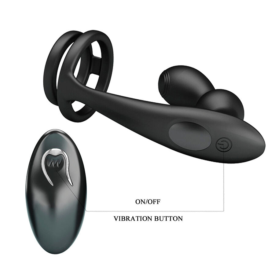 MR PLAY - VIBRATING ANAL PLUG WITH PENIS RING REMOTE CONTROL - My naughty haven #