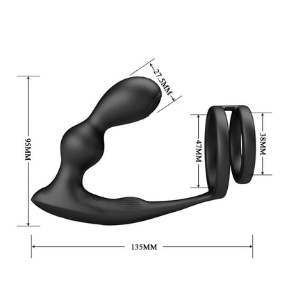 MR PLAY - VIBRATING ANAL PLUG WITH PENIS RING REMOTE CONTROL - My naughty haven #