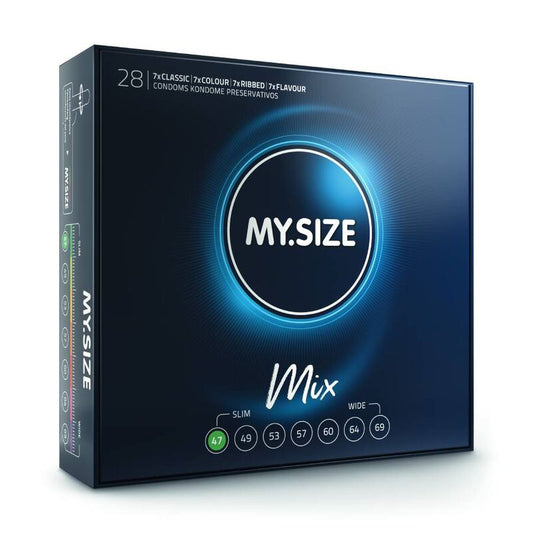 MY SIZE - MIX CONDOMS 47 MM 28 UNITS - My naughty haven #
