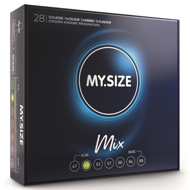 MY SIZE - MIX CONDOMS 49 MM 28 UNITS - My naughty haven #