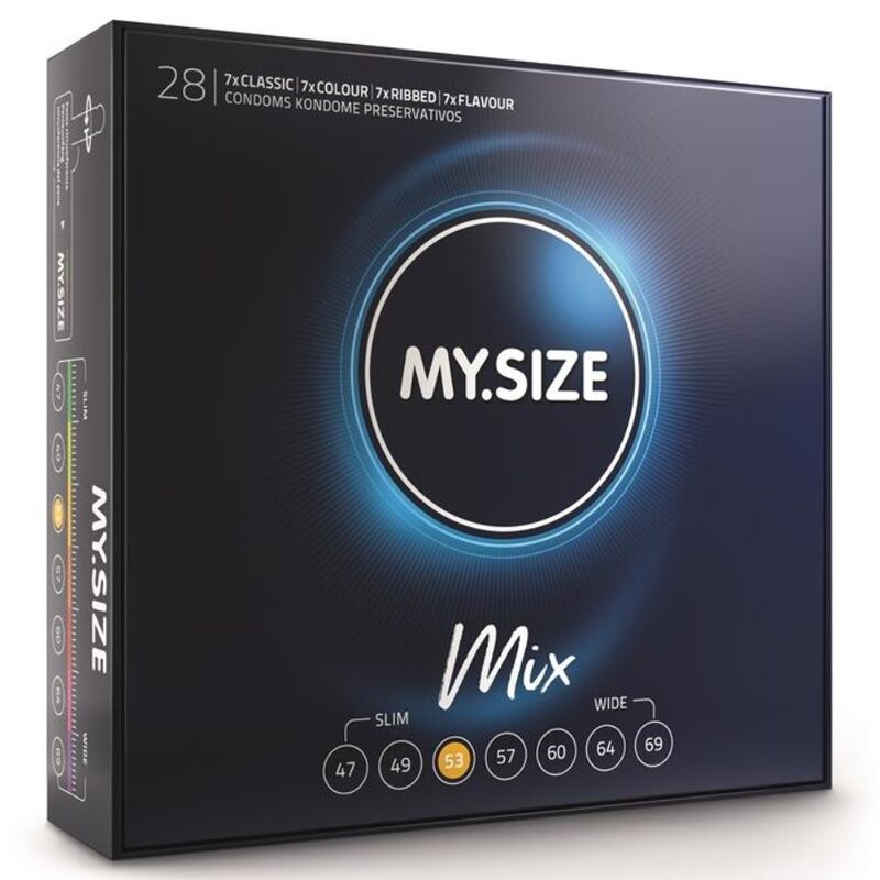 MY SIZE - MIX CONDOMS 53 MM 28 UNITS - My naughty haven #