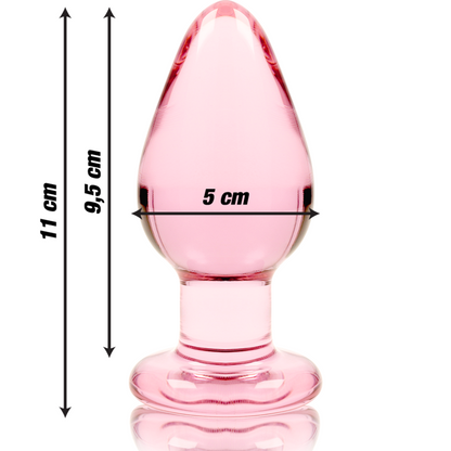 NEBULA SERIES BY IBIZA - MODEL 3 ANAL PLUG BOROSILICATE GLASS TRANSPARENT 11 CM -O- 5 CM - My naughty haven #