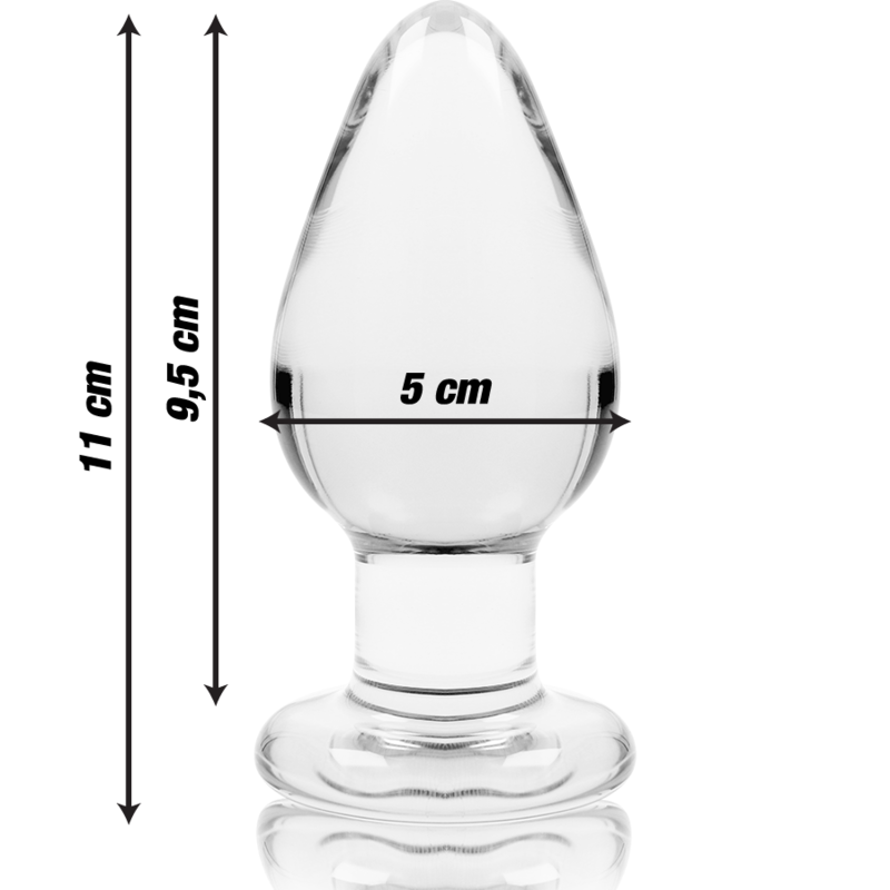 NEBULA SERIES BY IBIZA - MODEL 3 ANAL PLUG BOROSILICATE GLASS TRANSPARENT 11 CM -O- 5 CM - My naughty haven #
