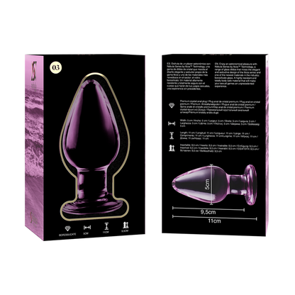 NEBULA SERIES BY IBIZA - MODEL 3 ANAL PLUG BOROSILICATE GLASS TRANSPARENT 11 CM -O- 5 CM - My naughty haven #