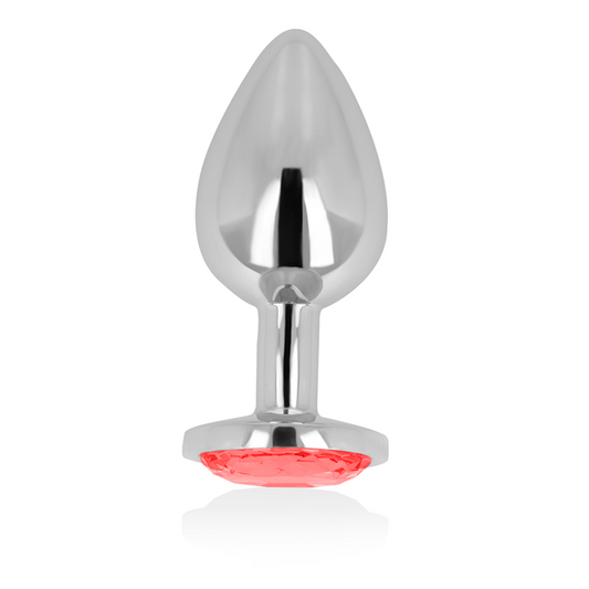 OHMAMA - ANAL PLUG WITH RED CRYSTAL 8 CM - My naughty haven #