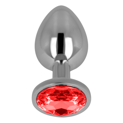 OHMAMA - ANAL PLUG WITH RED CRYSTAL 8 CM - My naughty haven #