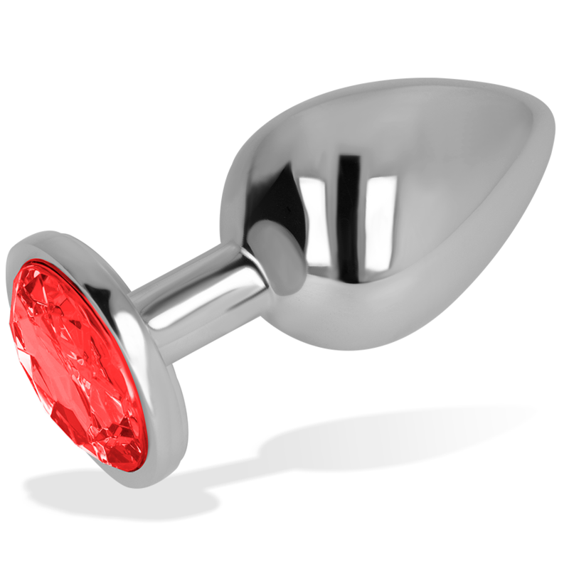 OHMAMA - ANAL PLUG WITH RED CRYSTAL 8 CM - My naughty haven #