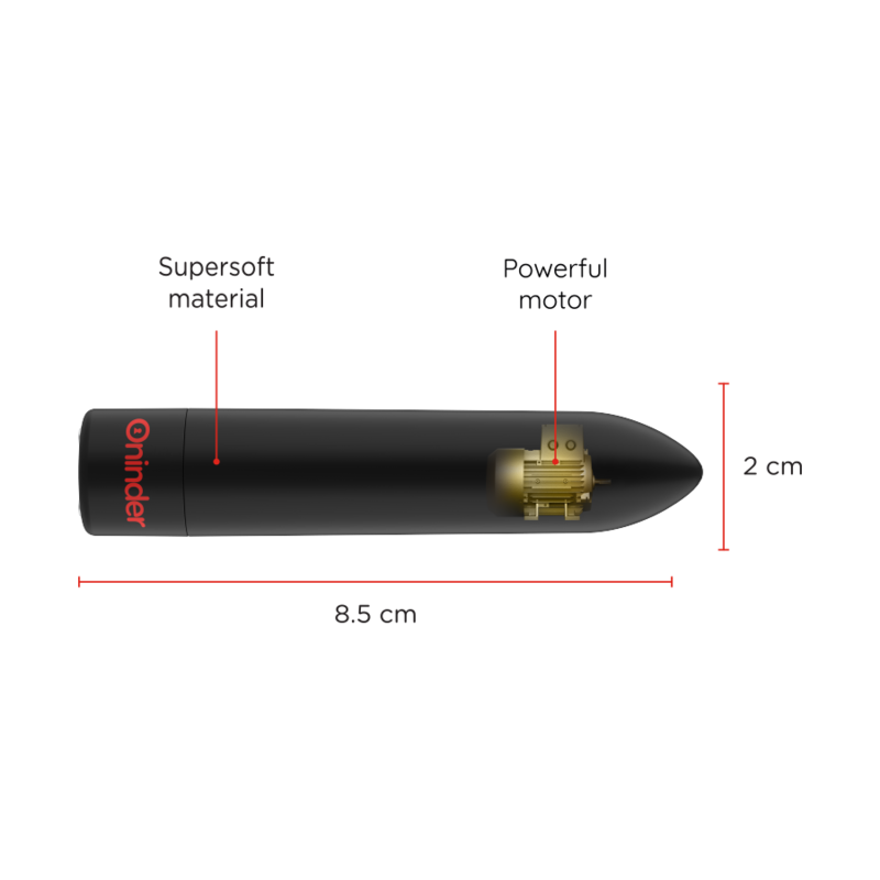 ONINDER - BERLIN BULLET VIBRATOR BLACK 9 MODES 8.5 X 2 CM - FREE APP - My naughty haven #