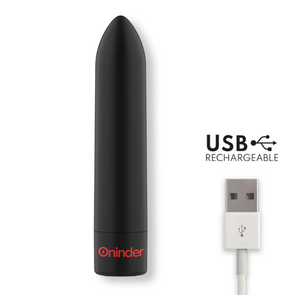 ONINDER - BERLIN BULLET VIBRATOR BLACK 9 MODES 8.5 X 2 CM - FREE APP - My naughty haven #