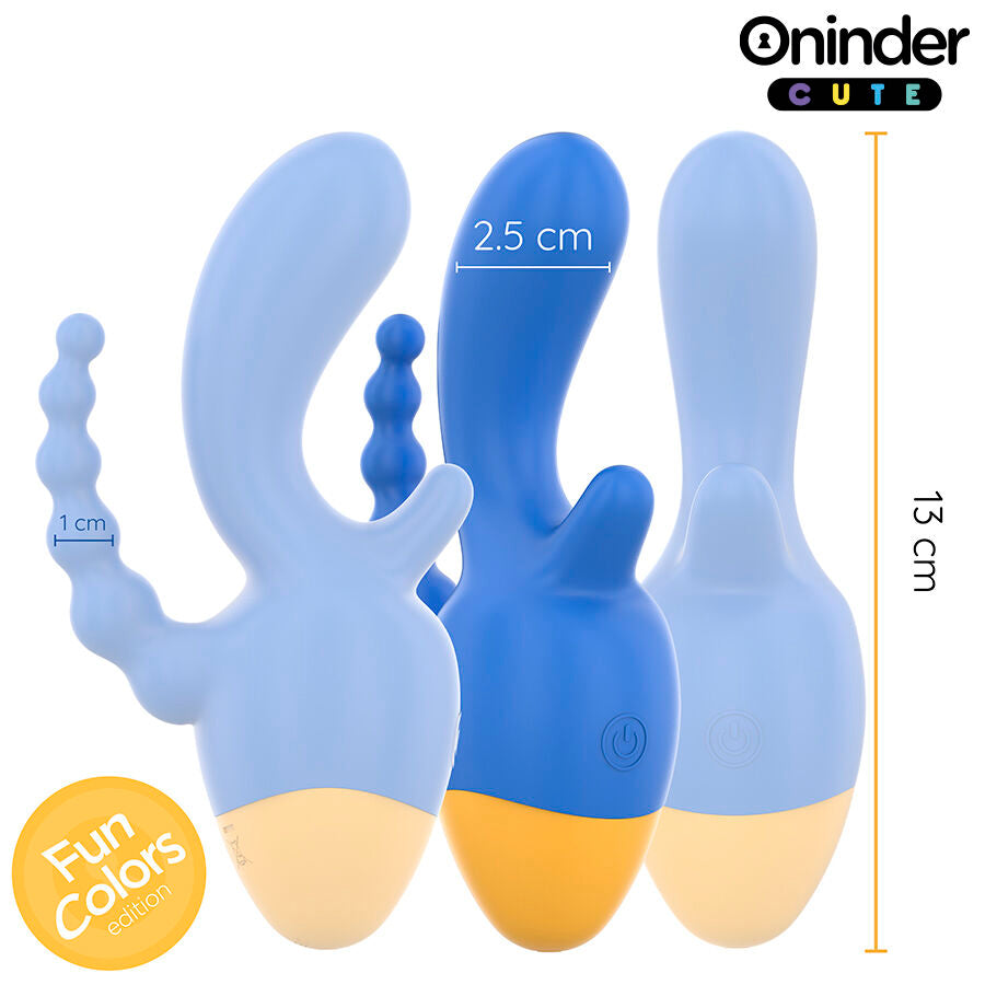 ONINDER CUTE - LOVE 3 SOME TRIPLE VIBRATOR - FREE WORLDWIDE APP - My naughty haven #