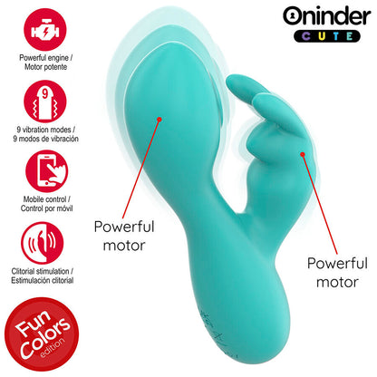 ONINDER CUTE - LOVE BUNNY G-SPOT CLITORAL VIBRATOR - FREE WORLDWIDE APP - My naughty haven #