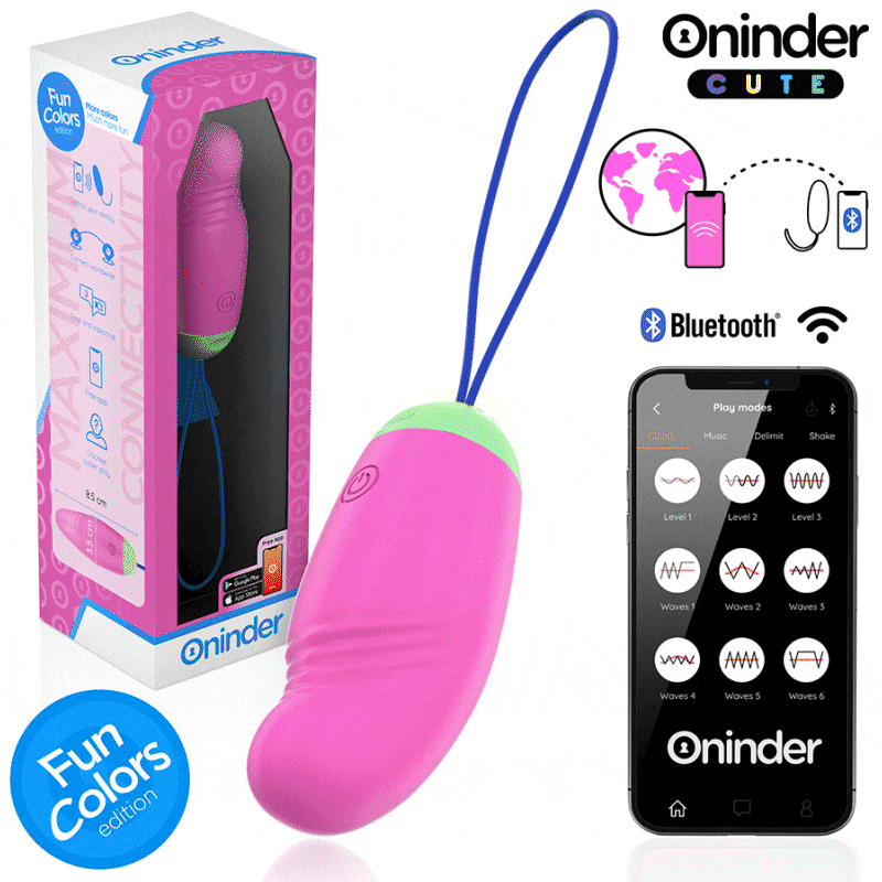 ONINDER CUTE - LOVE PLEASURE 360° VIBRATING-ROTATING SILICONE EGG - FREE GLOBAL APP - My naughty haven #